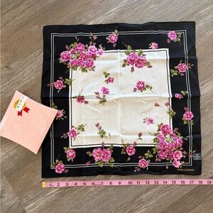 Mario Valentino Floral Black scarf